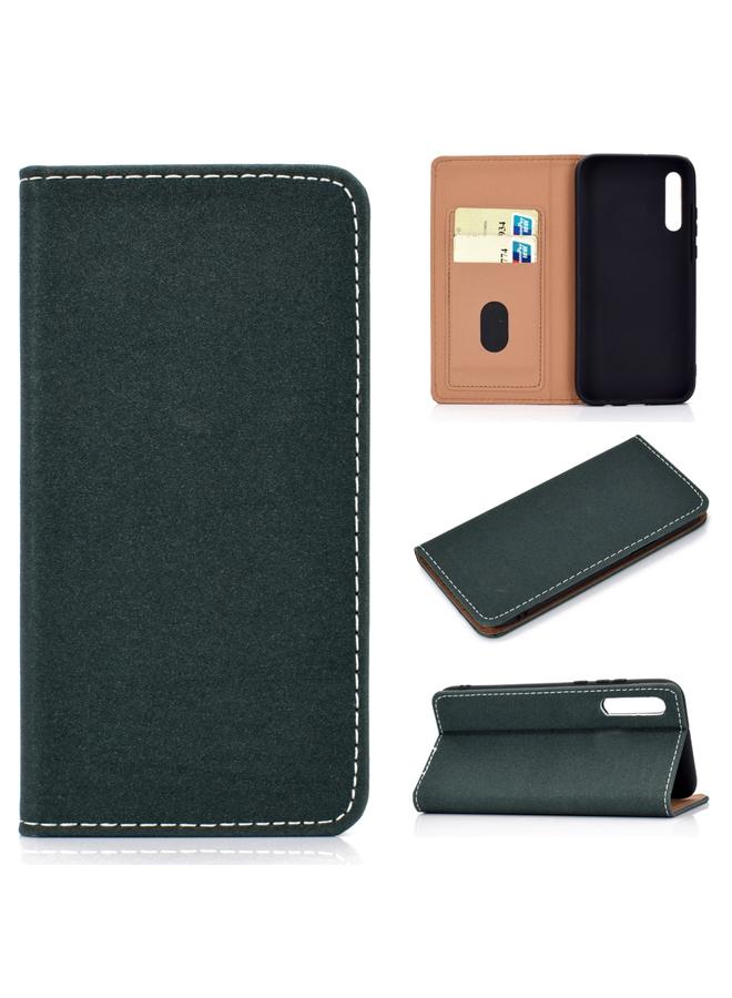 S-TOP Case For Galaxy A50 Solid Color Magnetic Horizontal Flip Leather Case with Card Slot & Holder - Image 1