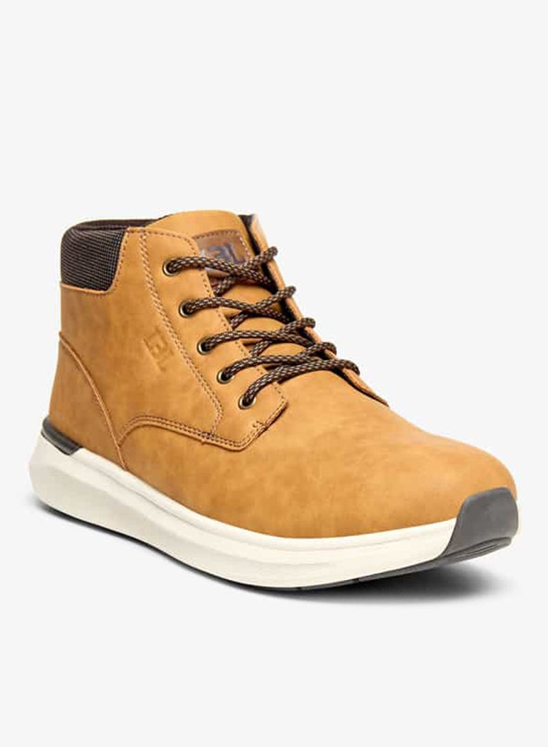LBL by Shoexpress Panelled Lace-Up Ankle Boots - Image 1