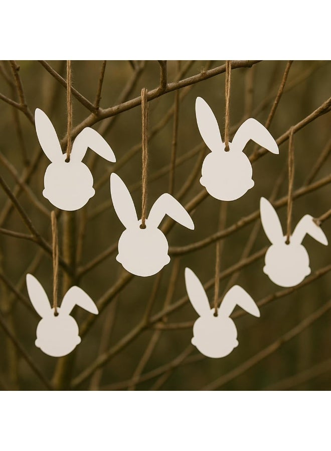 Horoof Home® White Acrylic Easter Bunny Head Blanks – 7x4.9 cm, 3mm Thick DIY Craft Tags for Easter Decorations & Gifts - Image 3