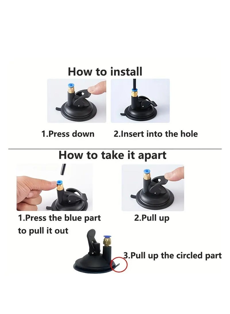 A.M Cat Feather Toys, Interactive Cat Toy with Super Suction Cup Detachable Feather Replacements with Bell, Spring Feather Toys for Indoor Cats Kitten(3 White Feather, 1 Black) - Image 3