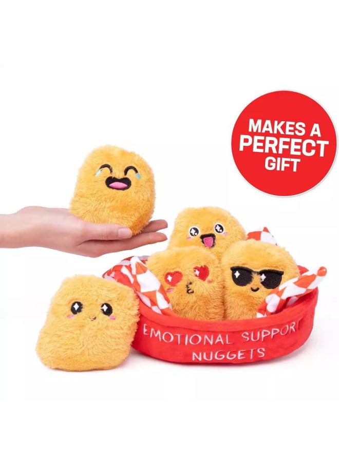 null - Emotional Support Chicken Nuggets Chicken Nugget Expression Plush Toy-Color:Kimchi Style-Height:Tray + Doll 10cm 275g - Image 1