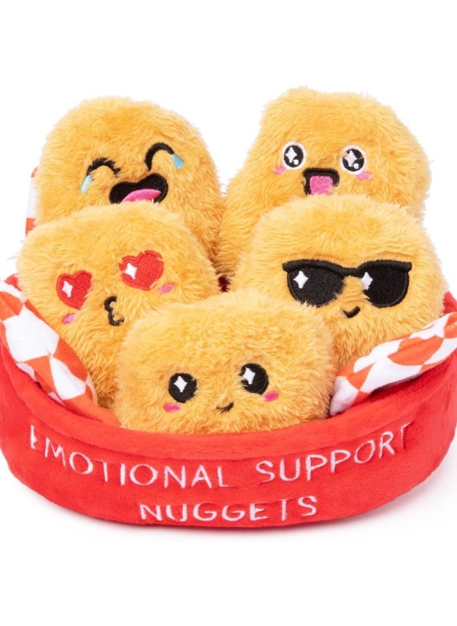 null - Emotional Support Chicken Nuggets Chicken Nugget Expression Plush Toy-Color:Kimchi Style-Height:Tray + Doll 10cm 275g - Image 1