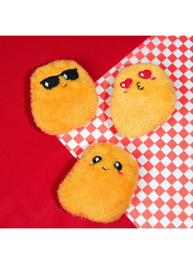 null - Emotional Support Chicken Nuggets Chicken Nugget Expression Plush Toy-Color:Kimchi Style-Height:Tray + Doll 10cm 275g - Image 1