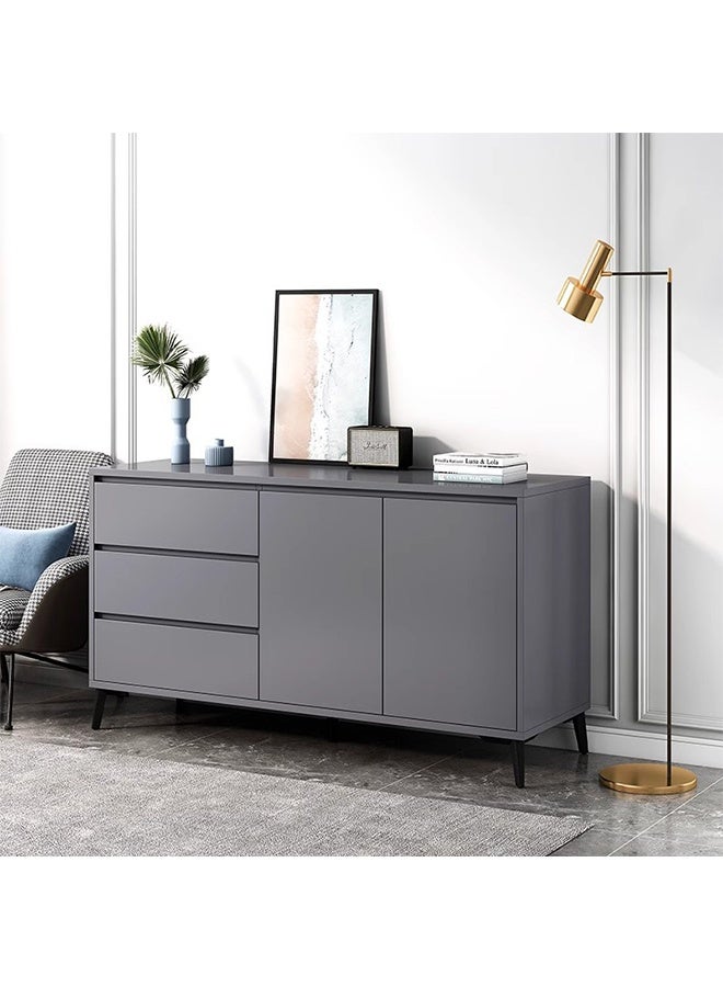JCB CHIC Large Sideboard Buffet Cabinet， 3 Drawers & 2 Doors Storage Credenza，Coffee Bar Cabinet，Console Table，Multipurpose Storage Unit，Wooden Storage Kitchen Cabinet，for Living Room & Kitchen Microwave Oven Storage Shelf - Image 1