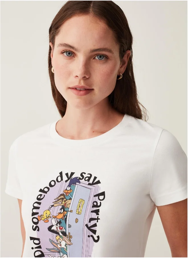او في اس Ovs 100Th Anniversary Cotton T-Shirt