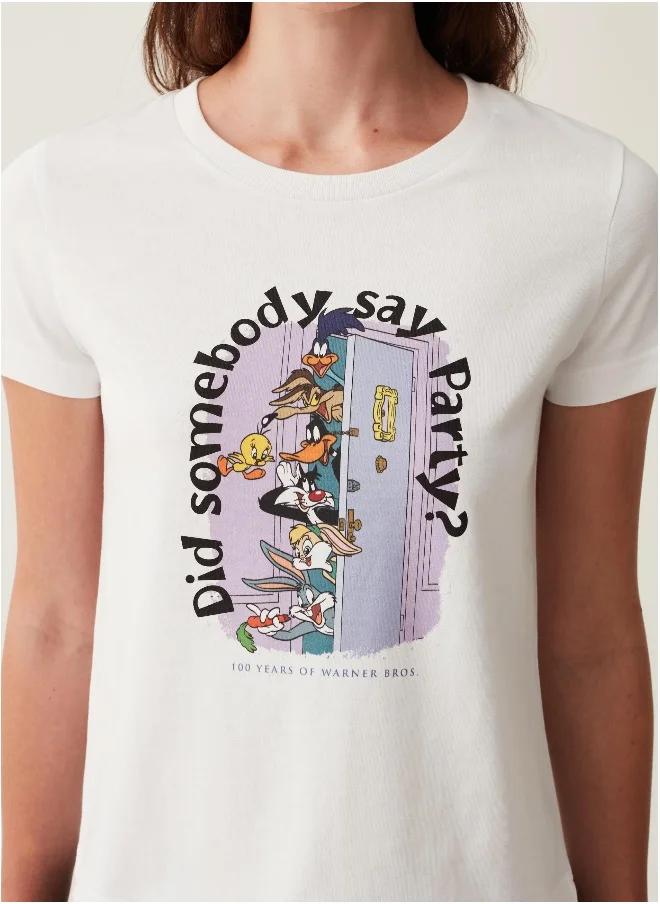 Ovs Ovs 100Th Anniversary Cotton T-Shirt