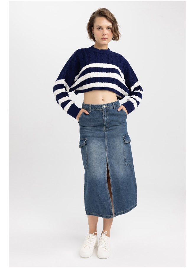 DeFacto - Woman Regular Fit Crew Neck Long Sleeve Tricot Pullover - Image 1
