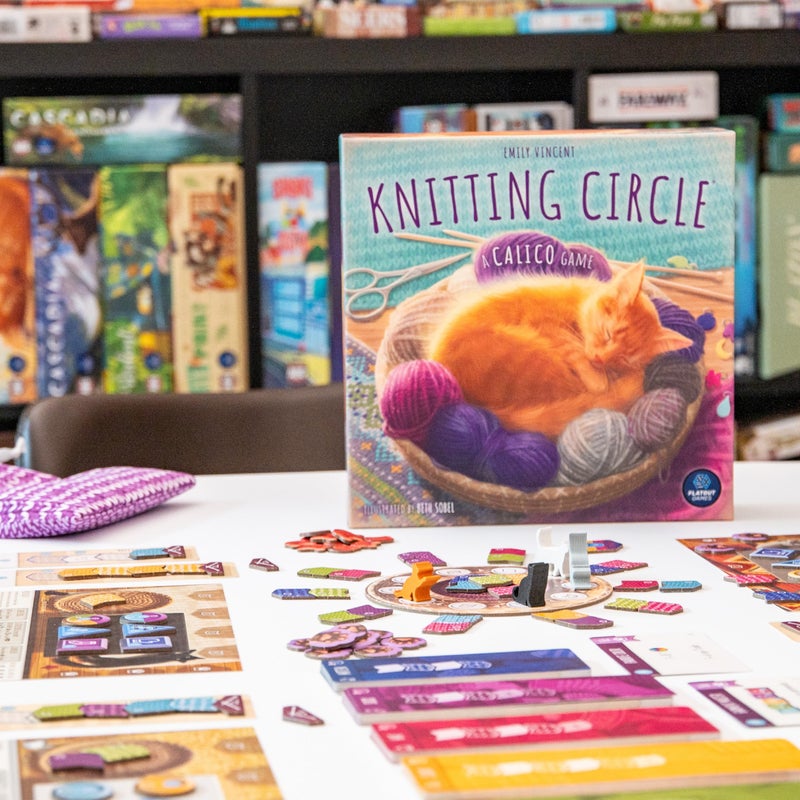 AEG Games AEG & Flatout Games | Knitting Circle - Follow-Up to the Award-Winning Puzzly Game Calico | Cats, Yarn, and Cozy Knits | Ages 10+ | 1-4 Players - Image 4