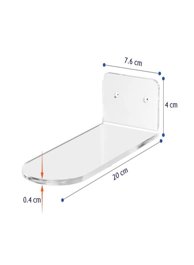 Teensery 2 Pcs Clear Acrylic Floating Shoe Shelves Wall Mounted Shoe Display Rack for Sneakers, Slippers, Casual Shoes - Image 4