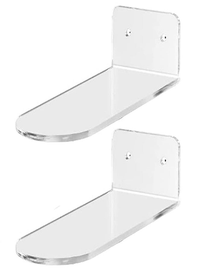 Teensery 2 Pcs Clear Acrylic Floating Shoe Shelves Wall Mounted Shoe Display Rack for Sneakers, Slippers, Casual Shoes - Image 1