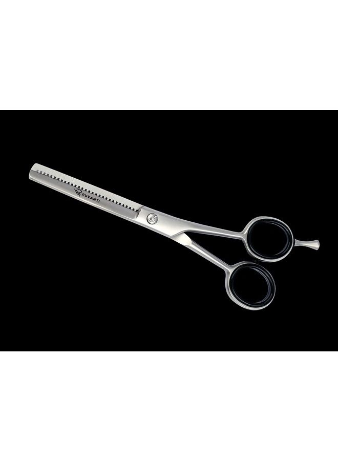 Ruvanti Professional Thinning Shears For Hair Cutting - Split end Trimmer - Hair Scissors -Texturizing Shears for Salon and Home Use - Stainless Steel Blades - Comfortable Ergonomic Handles - by Ruvanti - Image 3