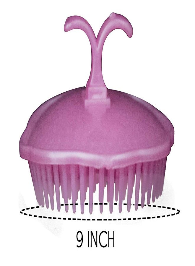 BOXO Silicon Scalp Massaging Shampoo Brush Bath Accessories for Cleaning Hair, Body & Neck (Multicolor � 10 gm) Pack of 1 - Image 2
