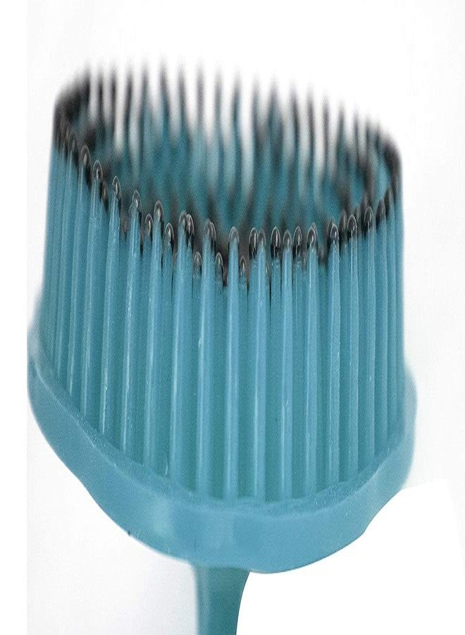 BOXO Silicon Scalp Massaging Shampoo Brush Bath Accessories for Cleaning Hair, Body & Neck (Multicolor � 10 gm) Pack of 1 - Image 4