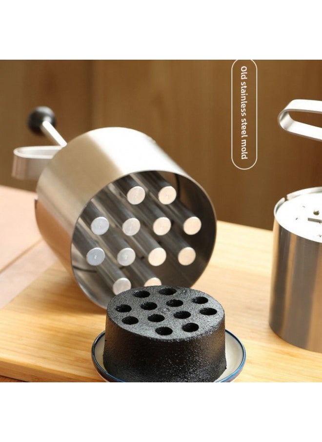 Generic - Square Honeycomb Briquette Mould Household Fried Rice Snowflake Ice Carbon Black Rice Cake Briquettes Shaped Briquettes Machine Manual Hand Pressure Type-Specifications:Round Honeycomb Coal Mold -Color:Default - Image 1