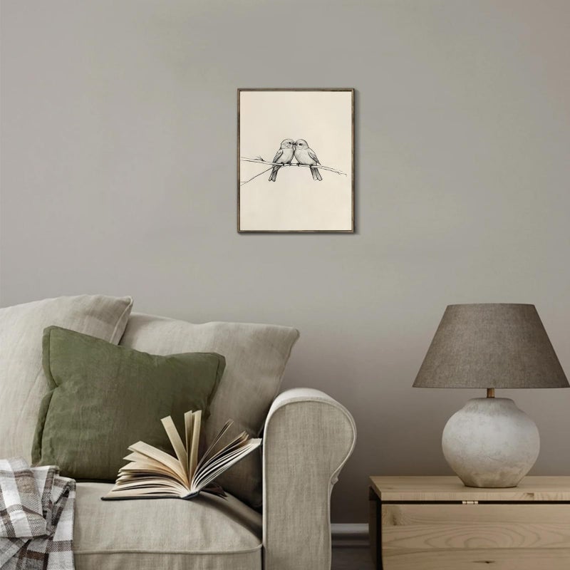 XOCUUI Neutral Bird Wall Art Prints, Vintage Bird Wall Art Farmhouse Retro Pictures Canvas Birds Poster, Rustic Vintage Artwork Poster for Bathroom Gallery Home Decor(8" x 10"-UNFRAMED) - Image 4