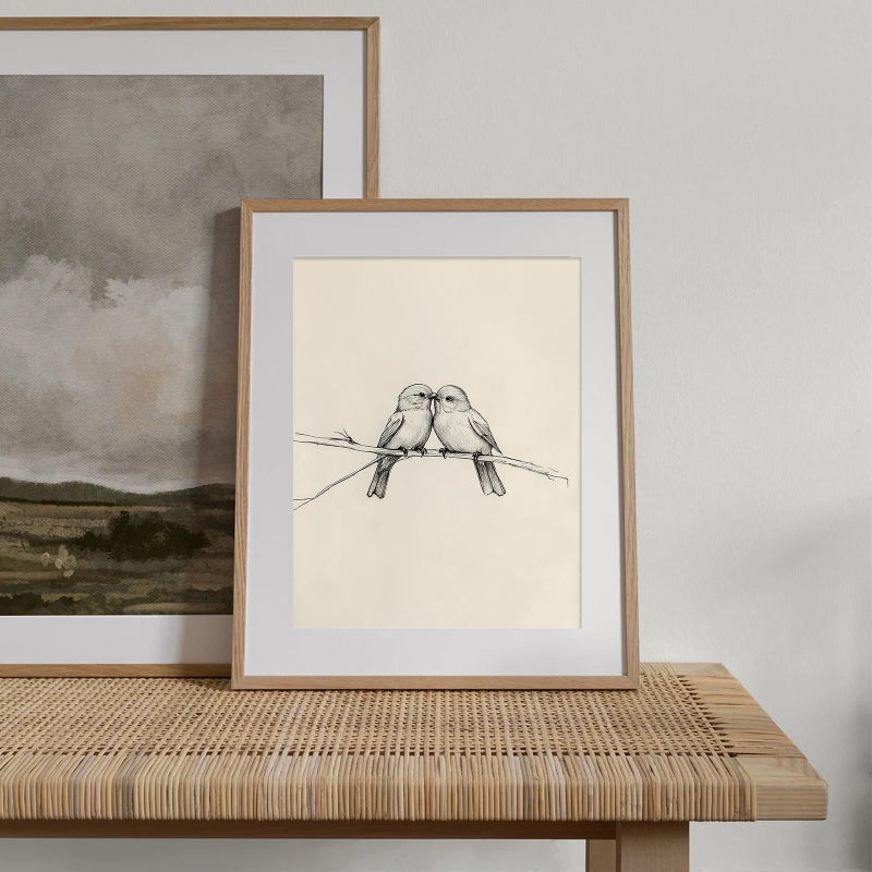 XOCUUI Neutral Bird Wall Art Prints, Vintage Bird Wall Art Farmhouse Retro Pictures Canvas Birds Poster, Rustic Vintage Artwork Poster for Bathroom Gallery Home Decor(8" x 10"-UNFRAMED) - Image 3
