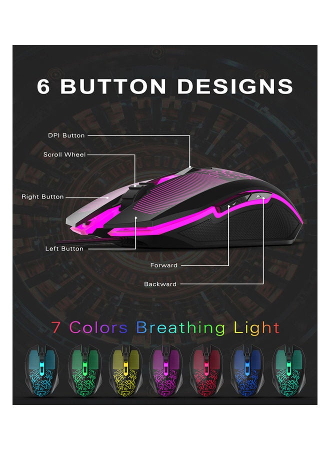 Datazone Backlit Wired Gaming Mouse With Keyboard, Mousepad And Headset - Image 5