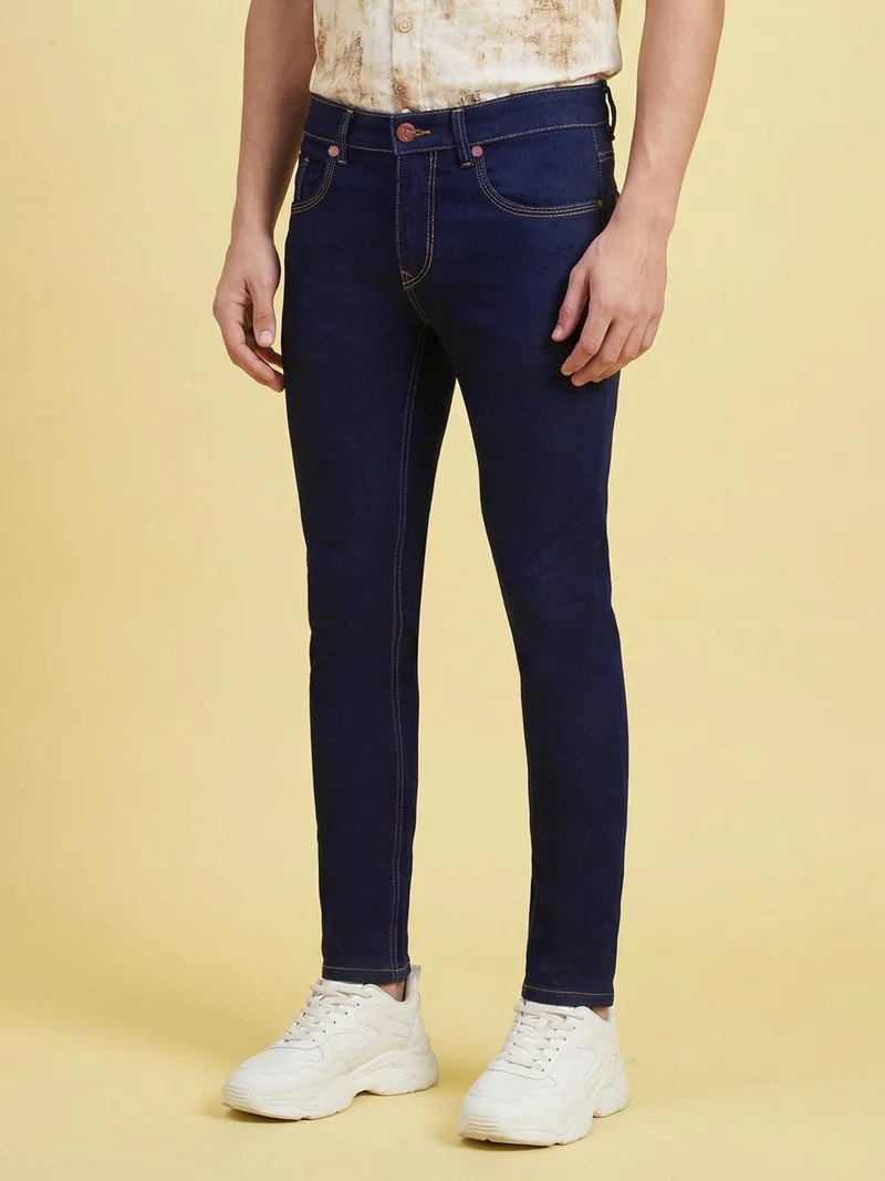 Being Human Men Cropped Tapered Fit Mid-Rise Jeans