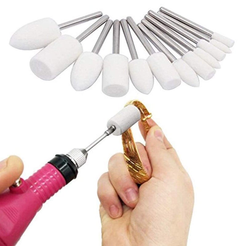 DIY Crafts 10 Pcs Kit, Only 4 Type Felt Pad Cone 1xMandrel, 10 Pcs, Felt Polishing Pad & Wheel Point & Pieces Mandrel Kit Accessory Set for Dremel (10 Pcs Kit, Only 4 Type Felt Pad Cone 1xMandrel) - Image 5