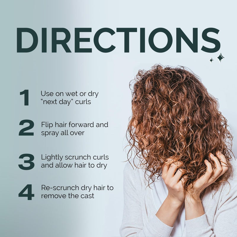 Curl Keeper Refresh Hair Styling Spray for Curly Hair - Lightweight Water-Based Anti-Frizz Formula with Hold for Wavy and Curly Styles, 8 Fl Oz - Image 5