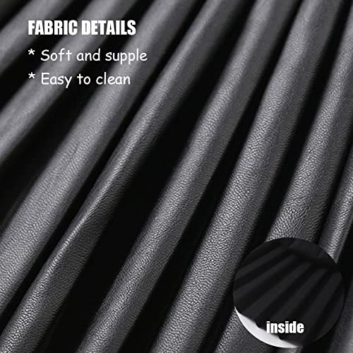WELAKEN Pu Leather Skirts for Girls Kids & Teen & Toddler & Women Faux Leather Pleated Skirts,Black,5T - Image 5
