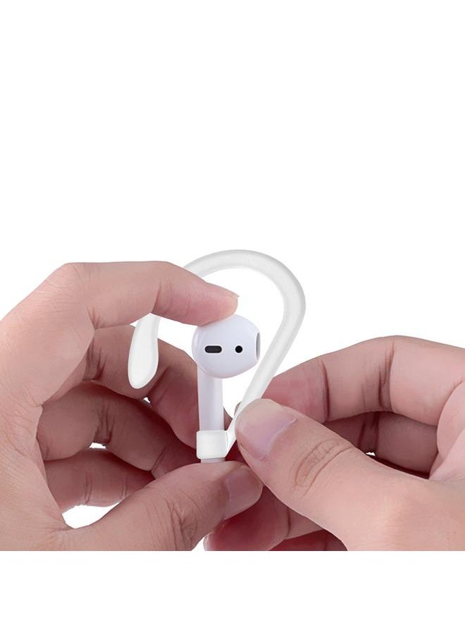 Thoraya Silicone Earphone Ear Hoop Hook Clamp Holder For AirPods Bluetooth Headset Sports(White)  - Image 5