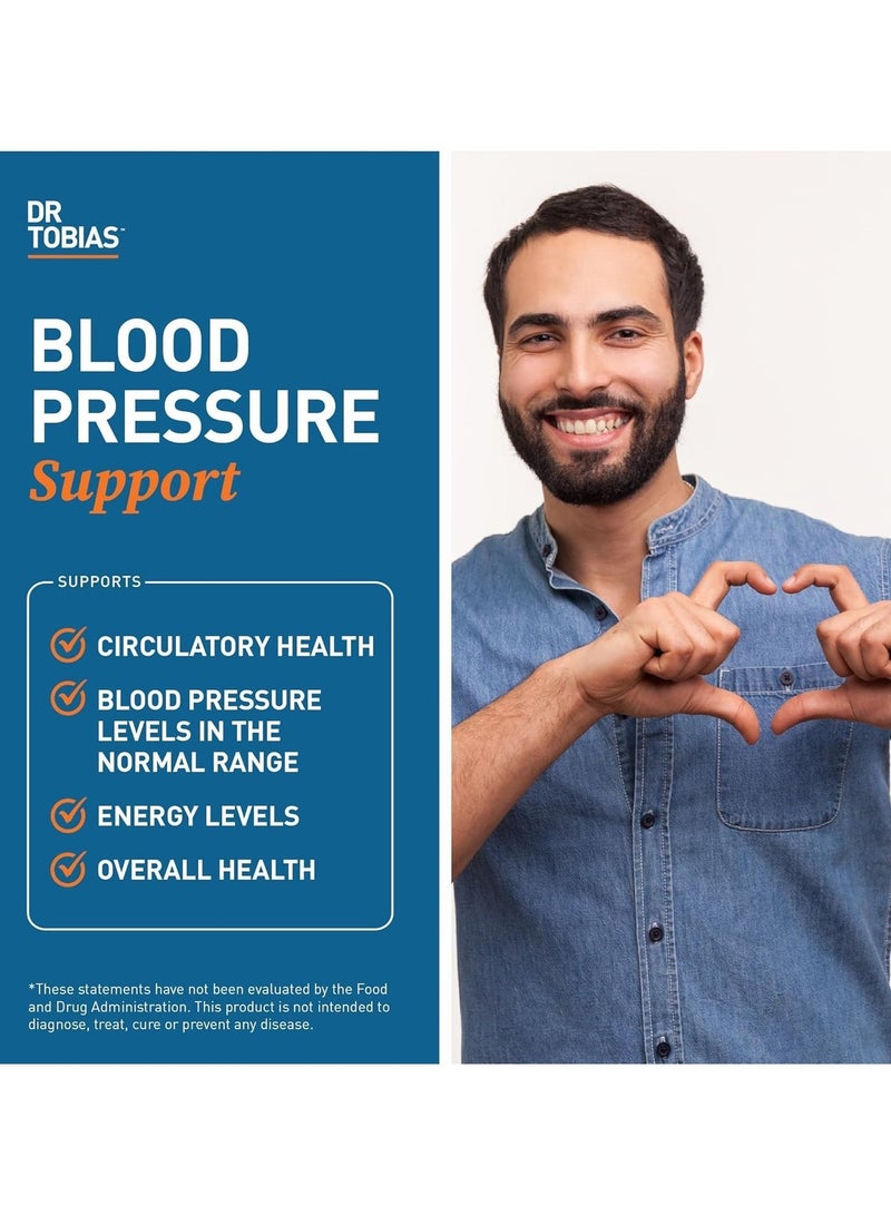 Dr. Tobias Blood Pressure Support, Dietary Supplement, 90 Capsules (30 Day Supply) - Image 3
