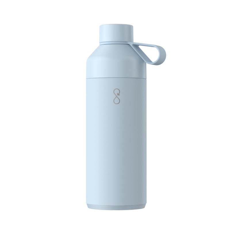 Ocean Bottle Big 34 oz Stainless Steel Water Bottle Reusable Sustainable Keeps Drinks Cold Hot Eco Friendly Gift Ice Blue