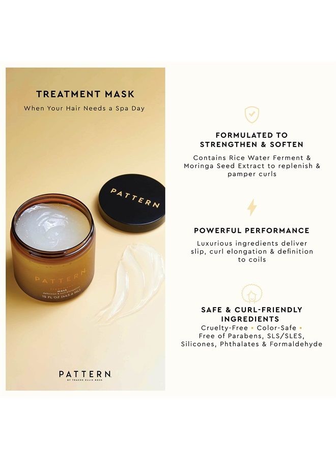 PATTERN Beauty by Tracee Ellis Ross Treatment Mask, 15 Fl Oz, Great for Curlies, Coilies and Tight-Textured Hair, 3a to 4c - Image 2