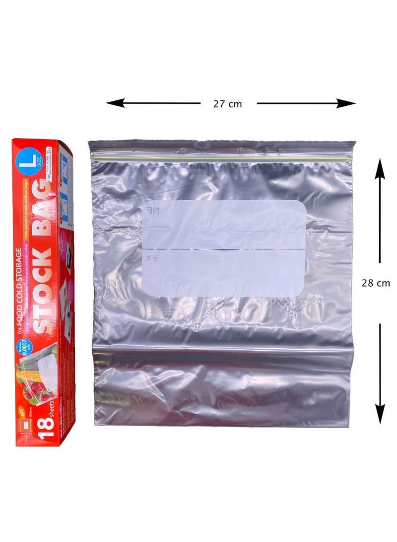 Daiso Food Storage Zipper 18 Bags Large - Image 2