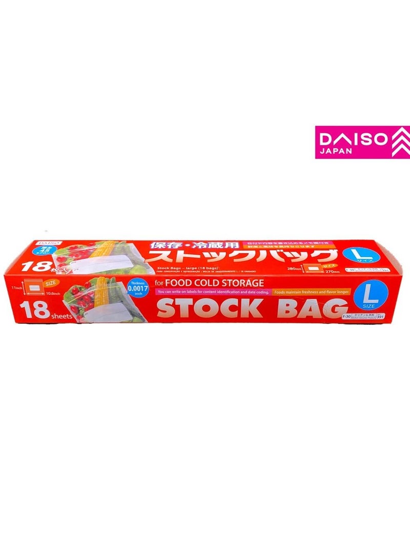 Daiso Food Storage Zipper 18 Bags Large - Image 1