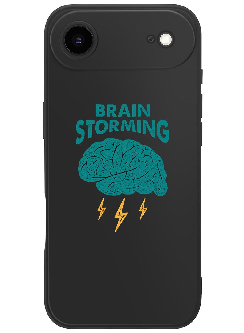 Theodor Protective Slim Fit Case Liquid Silicone Cover with Full Body Protection Anti-Scratch Shockproof Case For Apple iPhone 17 Air (Black) Brain Stroming - Image 1