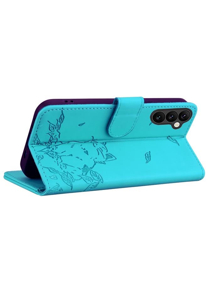 اس-توب جراب لهاتف Samsung Galaxy S24 FE 5G جراب هاتف جلدي منقوش عليه قطة لطيفة - Image 3