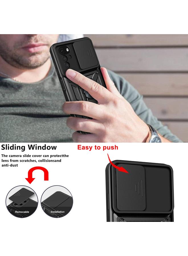 S-TOP Case For Motorola Moto G22 Sliding Camera Cover TPU+PC Phone Case - Image 4