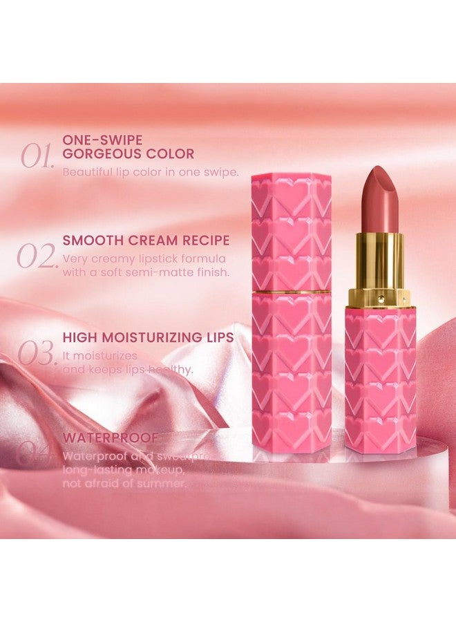 evpct 3Pcs Nude Pink Beige Rose Mauve Matte Lipstick Pack Sets For Women Silky Velvet Lipstick Matte Long Lasting Smudge Proof Lipstick Lip Stain Makeup Set Kit Matte Lipstick 24 Hours Original 03 - Image 3