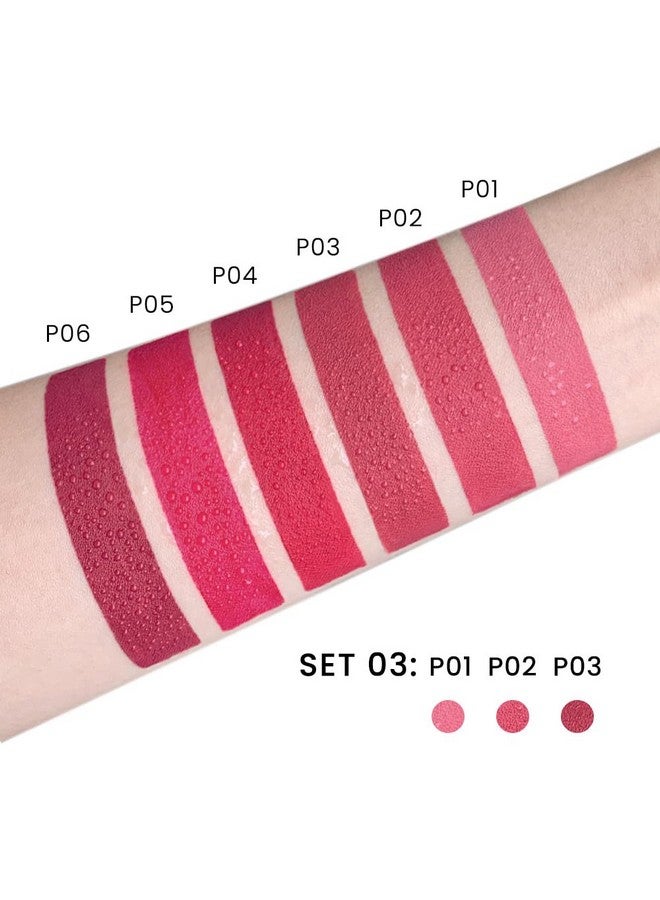 evpct 3Pcs Nude Pink Beige Rose Mauve Matte Lipstick Pack Sets For Women Silky Velvet Lipstick Matte Long Lasting Smudge Proof Lipstick Lip Stain Makeup Set Kit Matte Lipstick 24 Hours Original 03 - Image 5