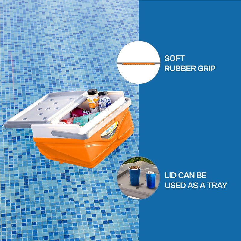 PINNACLE Prudence 11L Chiller Ice Box | Fits 16 Cans | Hold Ice Upto 48hrs | Lid Used as Tray | Portable Insulated Ice Cooler Box for Car Travel,Parties, Medical, Picnics, Camping, Sports - Image 3