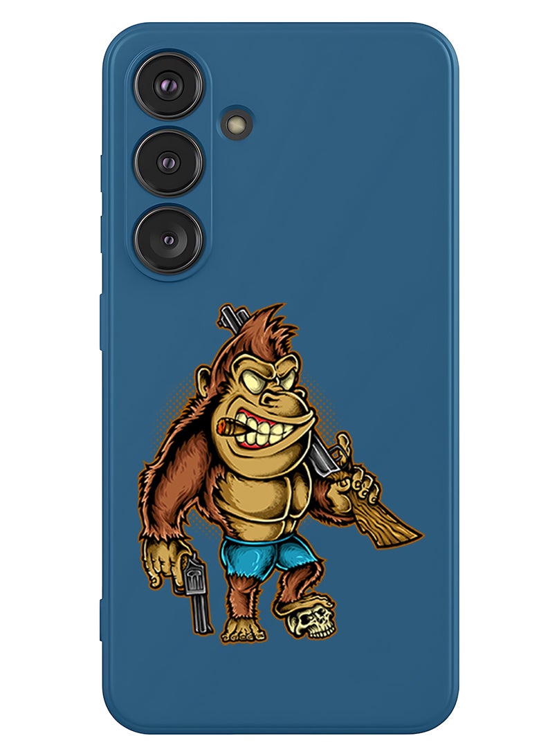 Theodor Protective Slim Fit Case Liquid Silicone Cover with Full Body Protection Anti-Scratch Shockproof Case For Samsung Galaxy S25 Plus (Blue) - Killer kong - Image 1