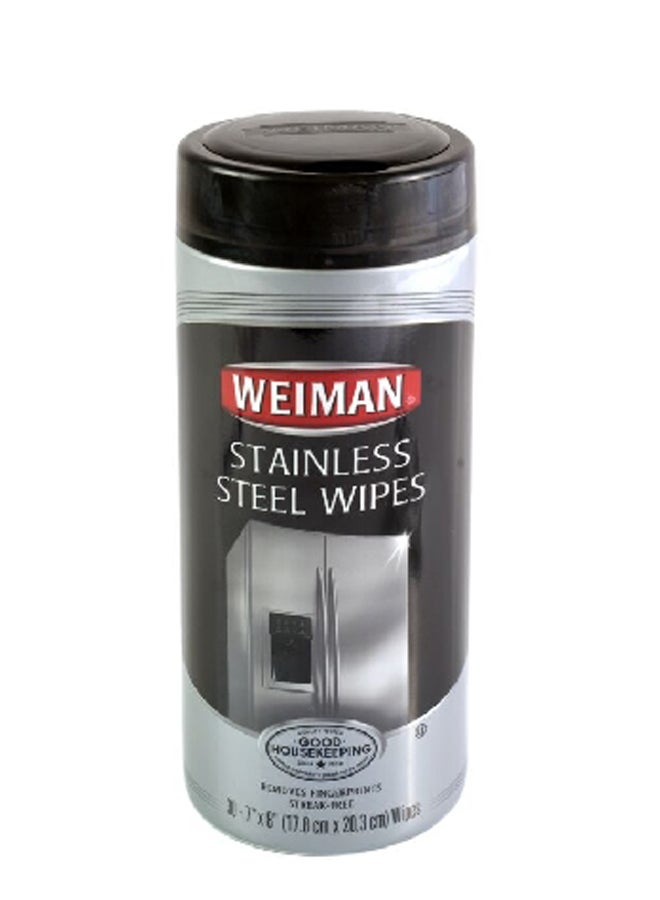 30-Piece Streak-Free Fingerprint Resistant Stainless Steel Wipes 7 x 8 Inch 92