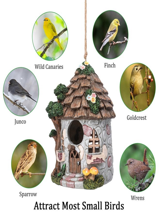 Yinns Resin Bird House for Outside, Birdhouses for Outdoors for Nesting, Decorative Stone Bird Houses for Yard Garden Decor, Water Proof - Image 4