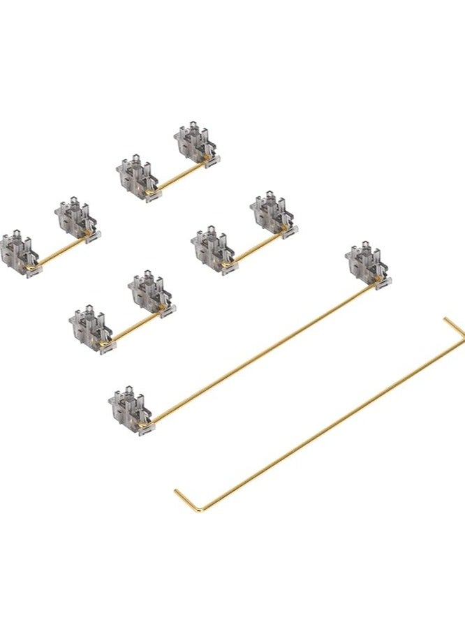 erorex DUROCK Transparent Smokey Plate Mount Stabilizer, 2U 6.25U Gold-Plated Wires Compatible with Cherry MX Plate Stabilizers (DUROCK Smokey Plate Stabs 80% Keyboard Kit)  - Image 3