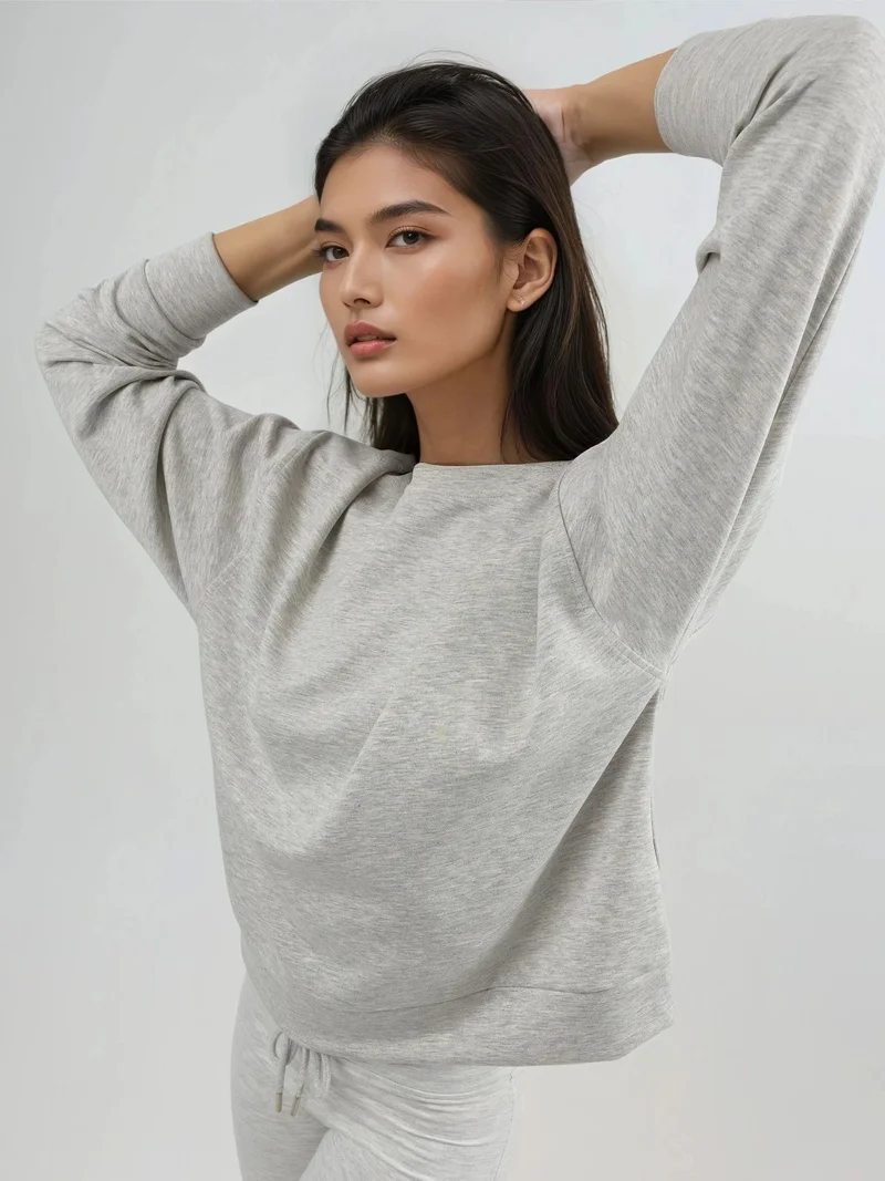 Busem BUSEM Relaxed Fit Crew Neck Modal Sweatshirt