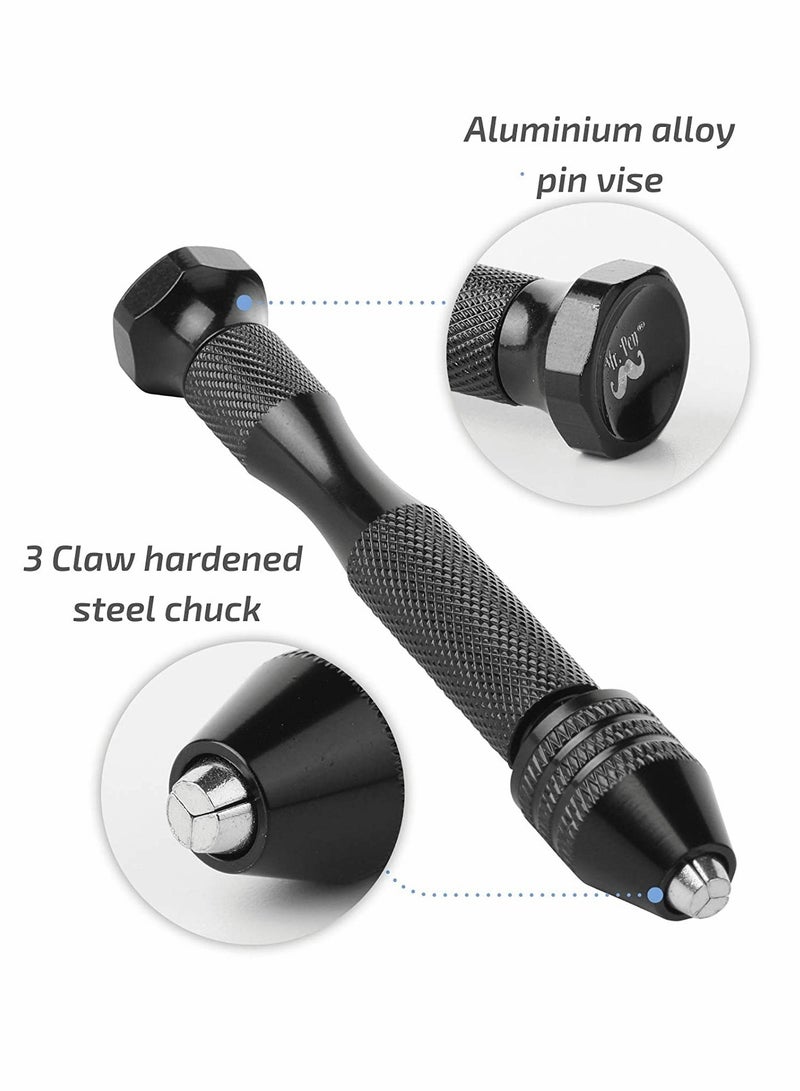 Drill Drivers, Hand Drill with 10 Drill Bits (0. 3.0mm), Jewelry Drill, Resin Drill Mini Drill Hand Drill for Jewelry Making Pin Vise Hand Drill Hand Drill for Resin, Micro Drill Bit, Mini Drill Set - Image 2