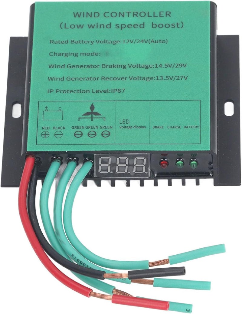MPPT Wind Turbine Charge Controller 100W to 600W 12V 24V Auto Match IP67 Low Voltage Boost for OffGrid Wind Power Systems - Image 3