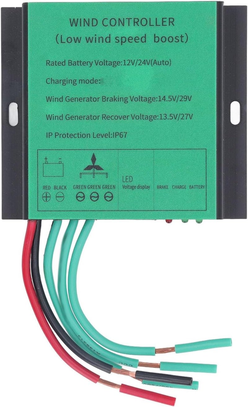 MPPT Wind Turbine Charge Controller 100W to 600W 12V 24V Auto Match IP67 Low Voltage Boost for OffGrid Wind Power Systems - Image 2