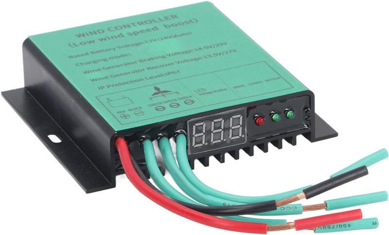 MPPT Wind Turbine Charge Controller 100W to 600W 12V 24V Auto Match IP67 Low Voltage Boost for OffGrid Wind Power Systems - Image 1