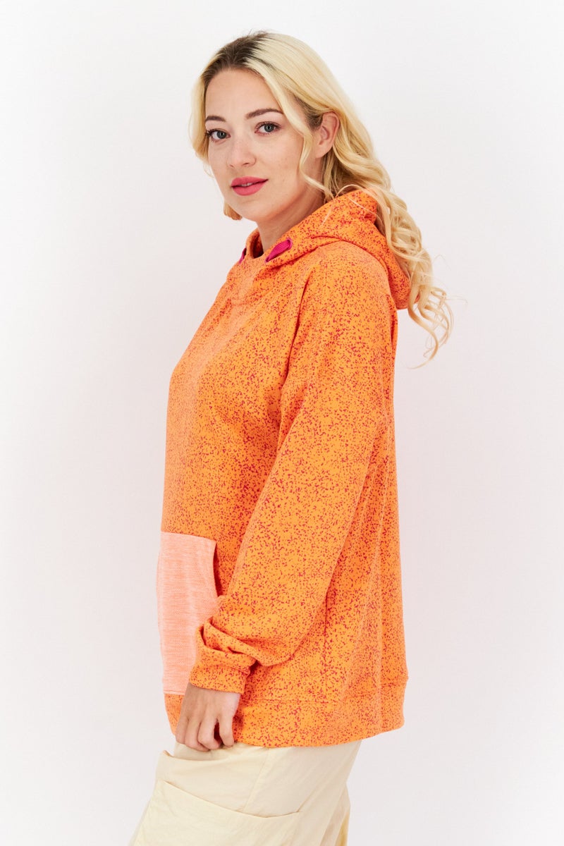 asics Women Sportswear Fit Long Sleeve Training Sweatshirt, Orange  - Image 3