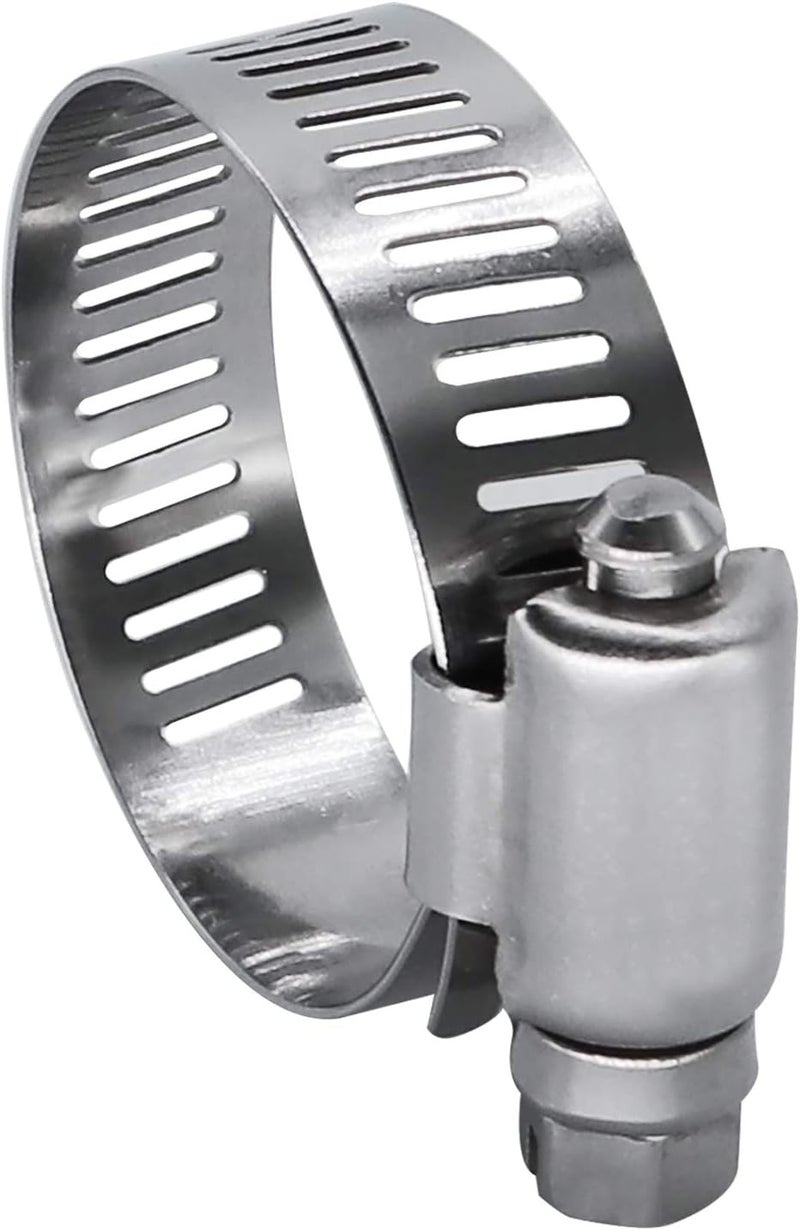 ROADFORMER 1.25" Worm Gear Hose Clamp - SAE 20 Size, Full Stainless Steel with 1/2" Band Width, Working Range 21mm - 44mm Hose Clamps, 10 Pack - Image 5