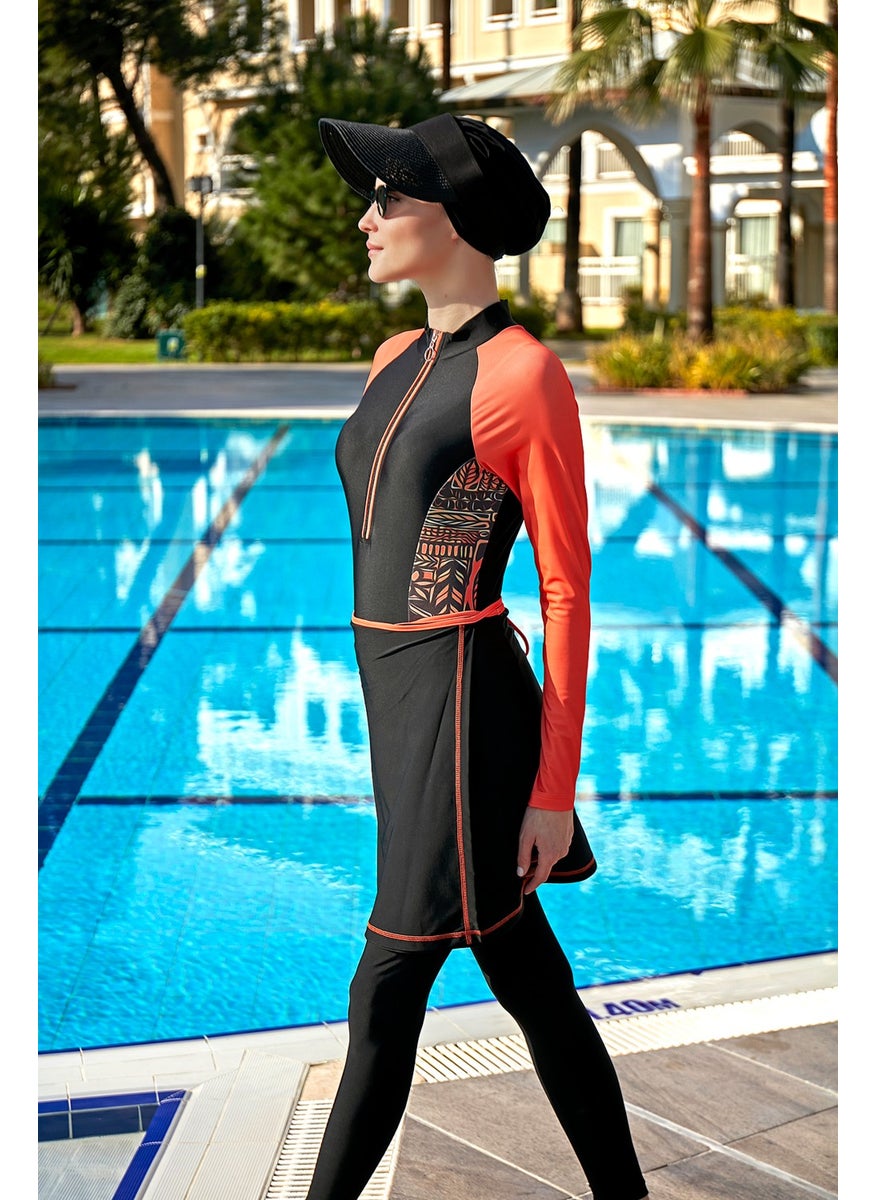 Remsa Mayo Remsa Swimsuit Remsa 3 Different Ways to Wear Lycra Modest Swimsuit R126 Irem  - Image 3
