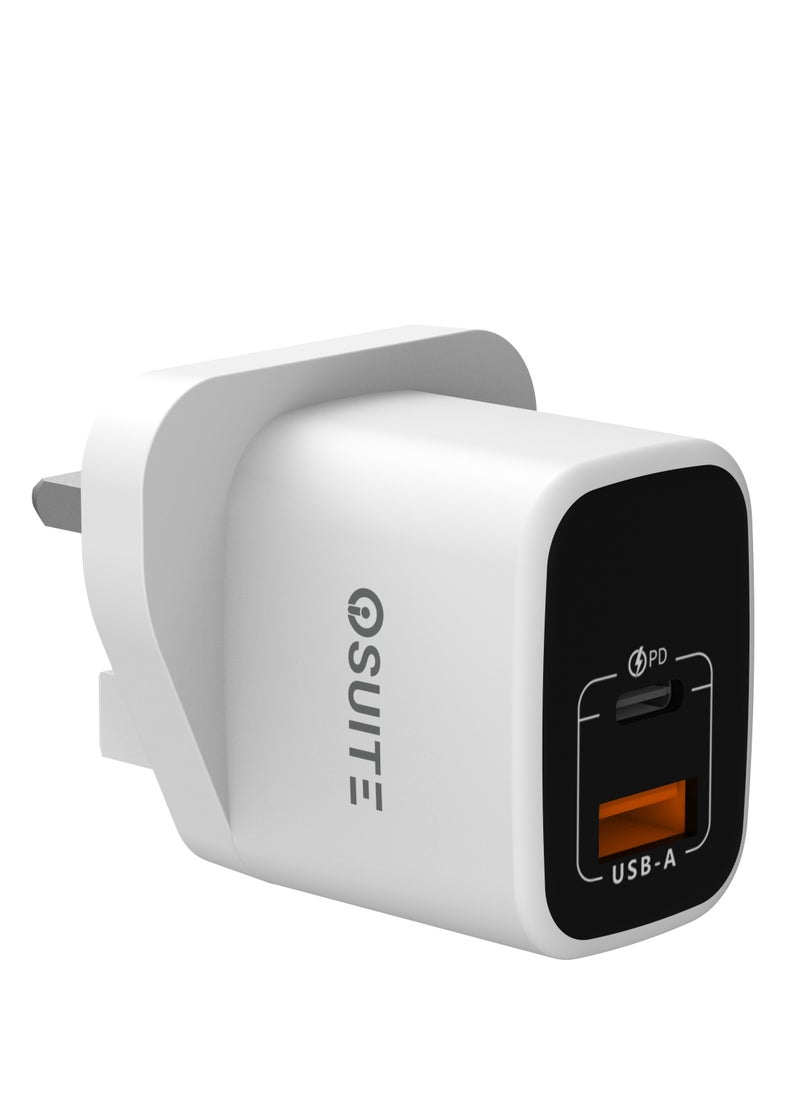 iOsuite - QC 25 Watt Home Charger GaN Tech 2 Ports USB-A & USB-C - Image 1